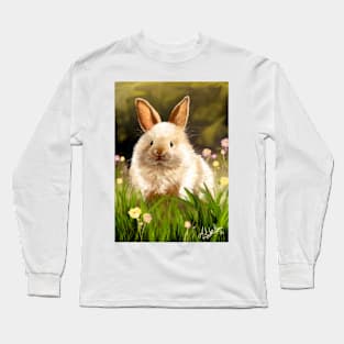 Bunny In Meadow Long Sleeve T-Shirt